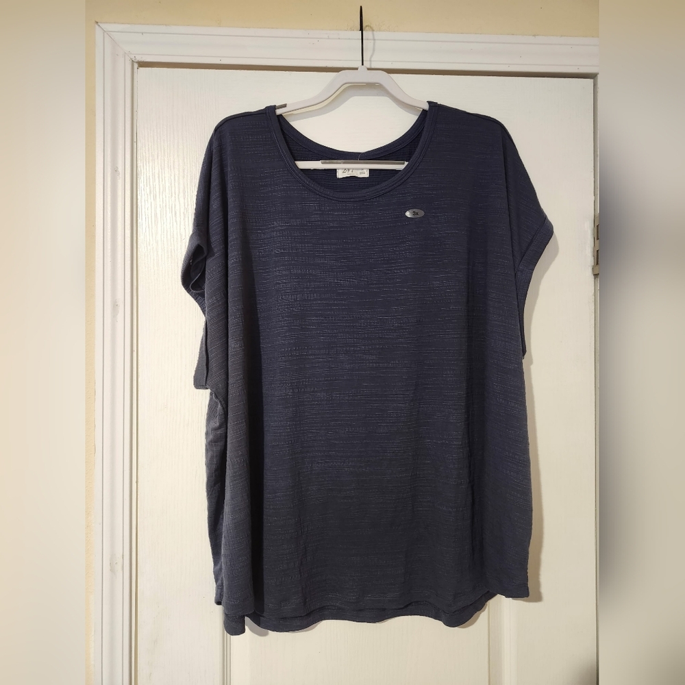 NWT‎ Maurices 3X Casual Navy Blue Women's Top 24/7